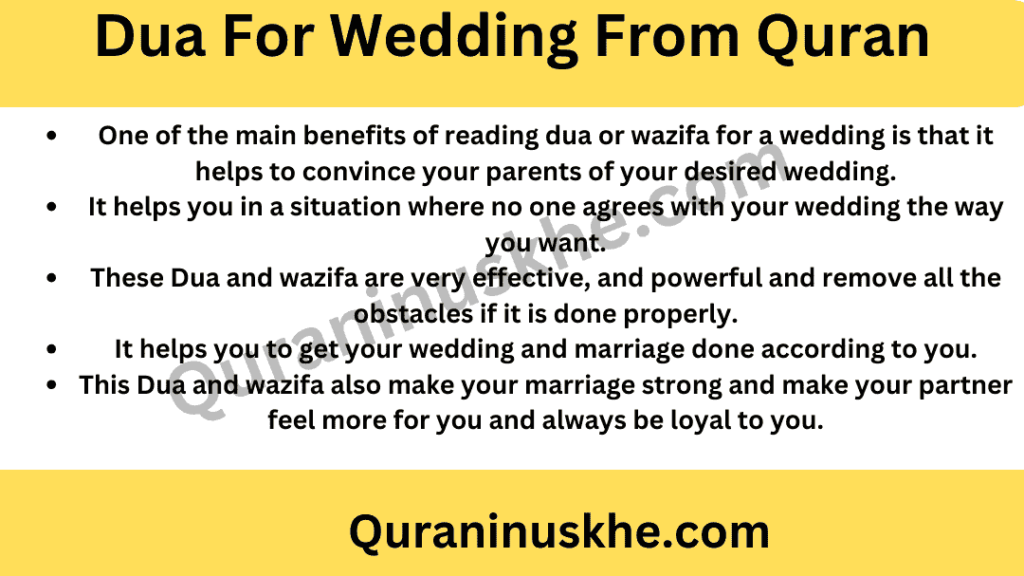 Dua For Wedding From Quran