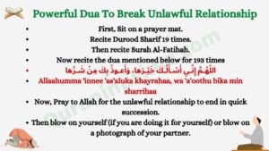 Powerful Dua To Break Unlawful Relationship