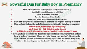 Powerful Dua For Baby Boy In Pregnancy