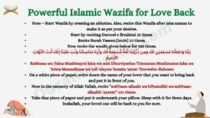 Powerful Islamic Wazifa for Love Back