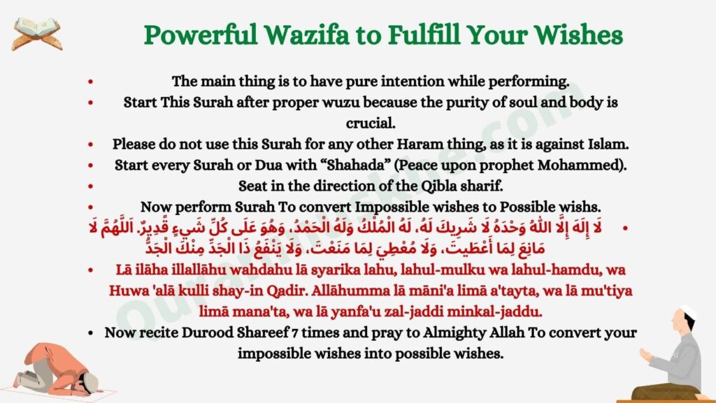 Powerful Wazifa to Fulfill Your Wishes
