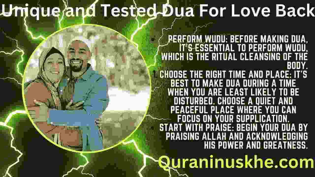 Tested Dua For Love Back