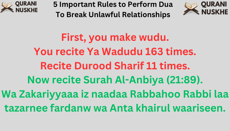 5 Important Rules to Perform Dua To Break Unlawful Relationships