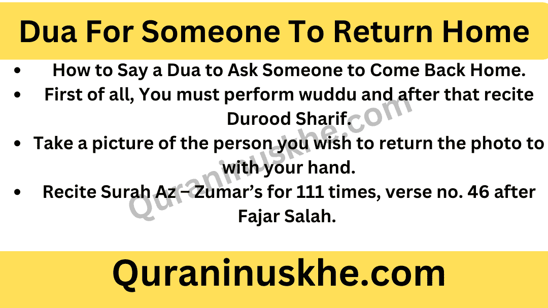 Dua For Someone To Return Home