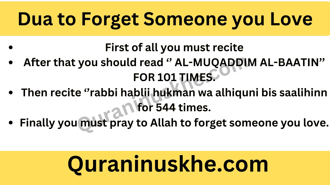 Dua to Forget Someone you Love