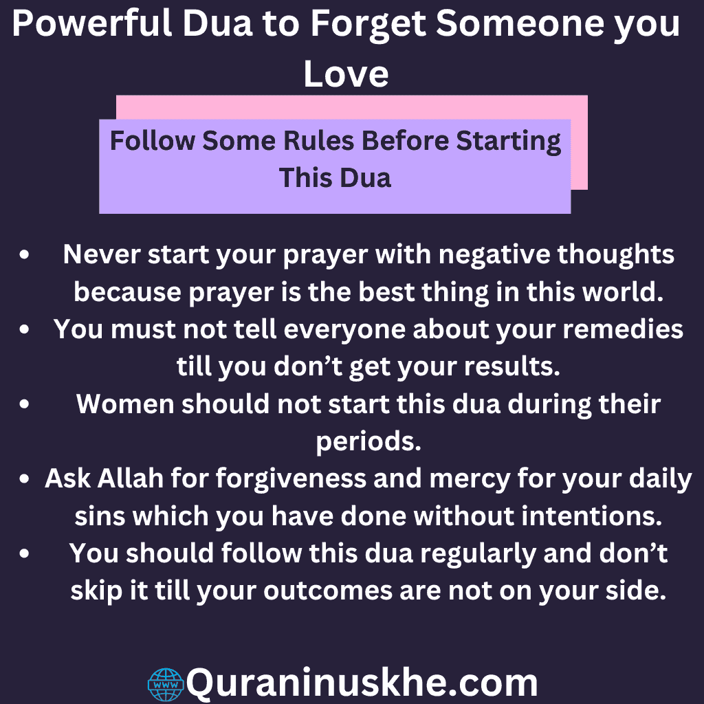 Powerful Dua to Forget Someone you Love 