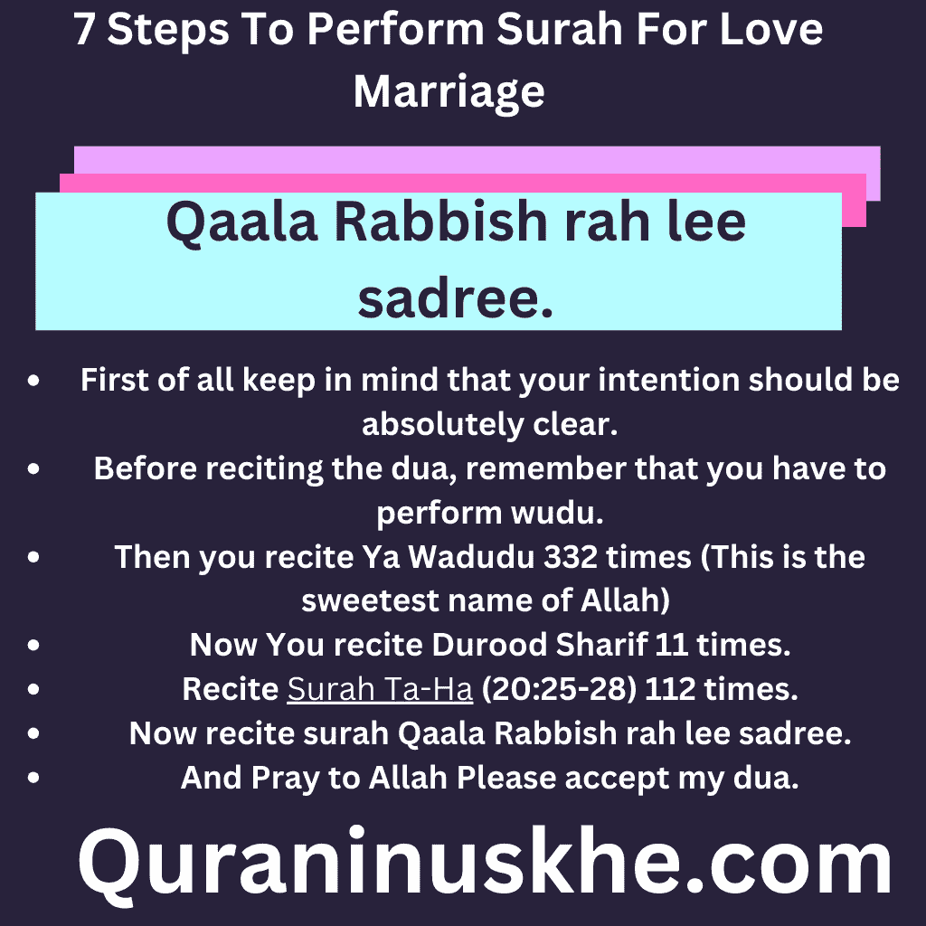 7 Steps To Perform Surah For Love Marriage 