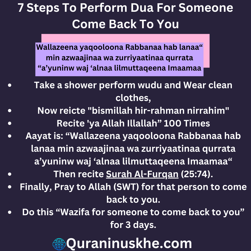 Dua For Someone Come Back To You