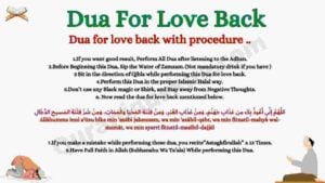 Dua For Love Back