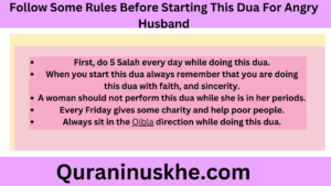 Follow Some Rules Before Starting This Dua For Angry Husband