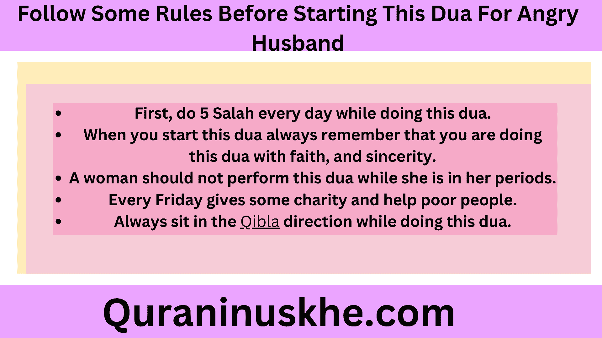 Follow Some Rules Before Starting This Dua For Angry Husband